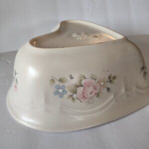 Pfaltzgraff Tea Rose heart shaped serving bowl